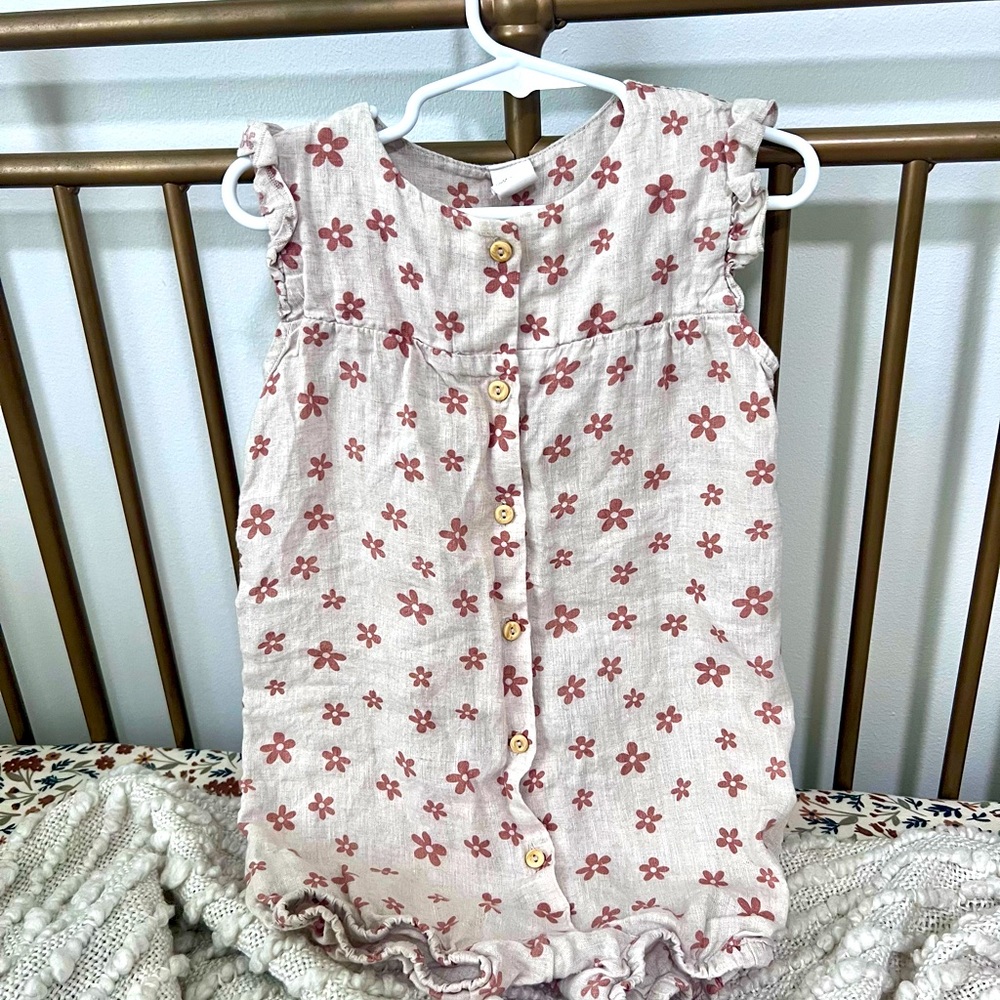 H&M floral girls romper